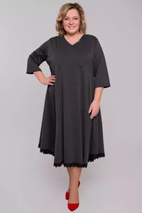 Melna kreklkleita ar jostiņu - lielie izmēri sievietēm