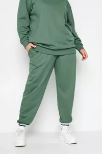 Zaļas brīvā laika bikses - lielie izmēri sievietēm